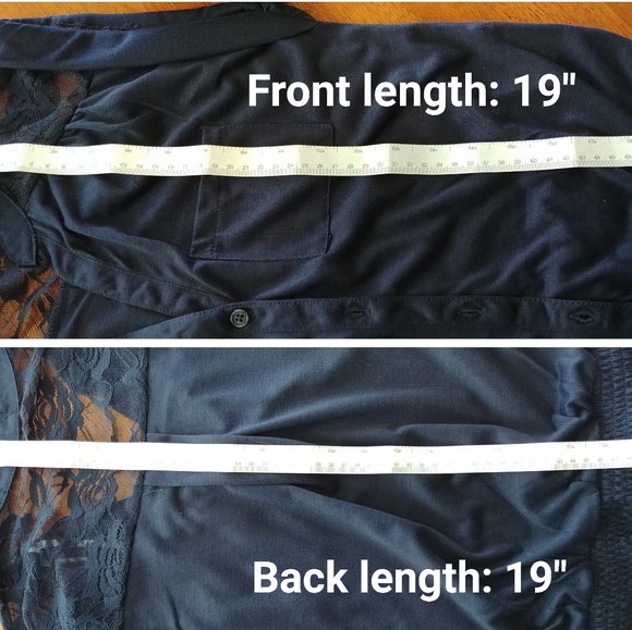 ⭐HP⭐ Almost Famous Navy Sleeveless Shirt - Picture 4 of 5